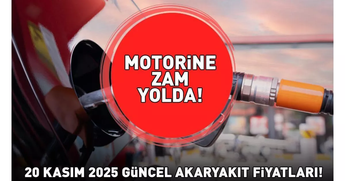 AKARYAKITA ZAM! Motorin fiyatı 2,5 TL artacak. 20 Kasım 2025’te motorin ve benzin fiyatları Ankara, İzmir, İstanbul’da güncellendi.