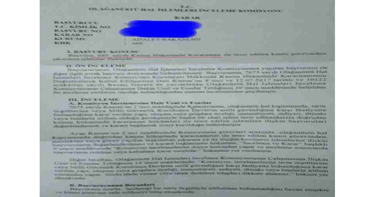 OHAL Komisyonu 2 bin 700 kişi hakkında iade kararı verdi