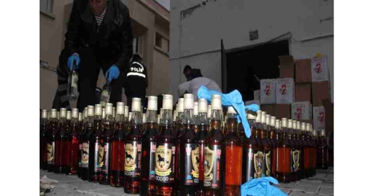 Elazığ'da 5 bin litre sahte içki ele geçirildi