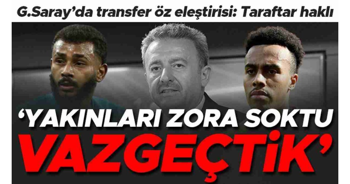 Galatasaray'da transfer öz eleştirisi: Taraftar haklı | Oyuncunun yakınları transferi zora soktu, vazgeçtik 