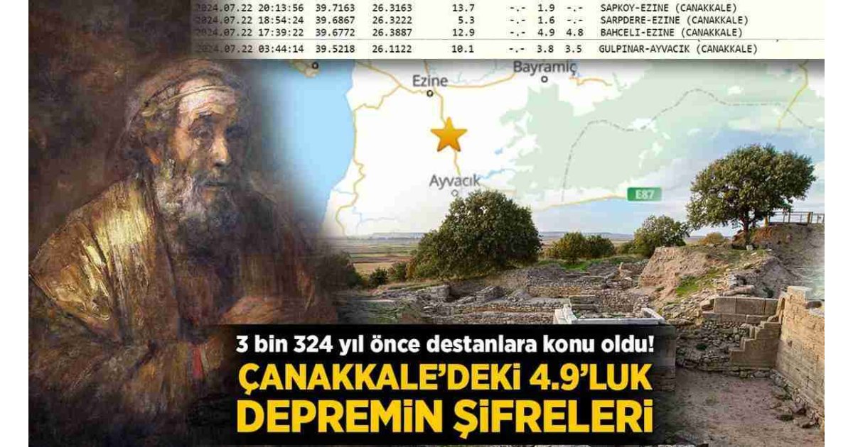 Çanakkale’deki 4.9’luk depremin şifreleri! 3 bin 324 yıl önce destanlara konu oldu 