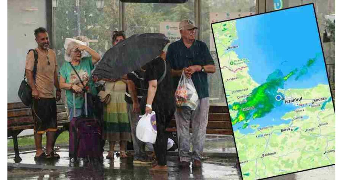 SON DAKİKA Meteoroloji uyarmıştı! Sağanak yağmur Tekirdağ'dan giriş yaptı 