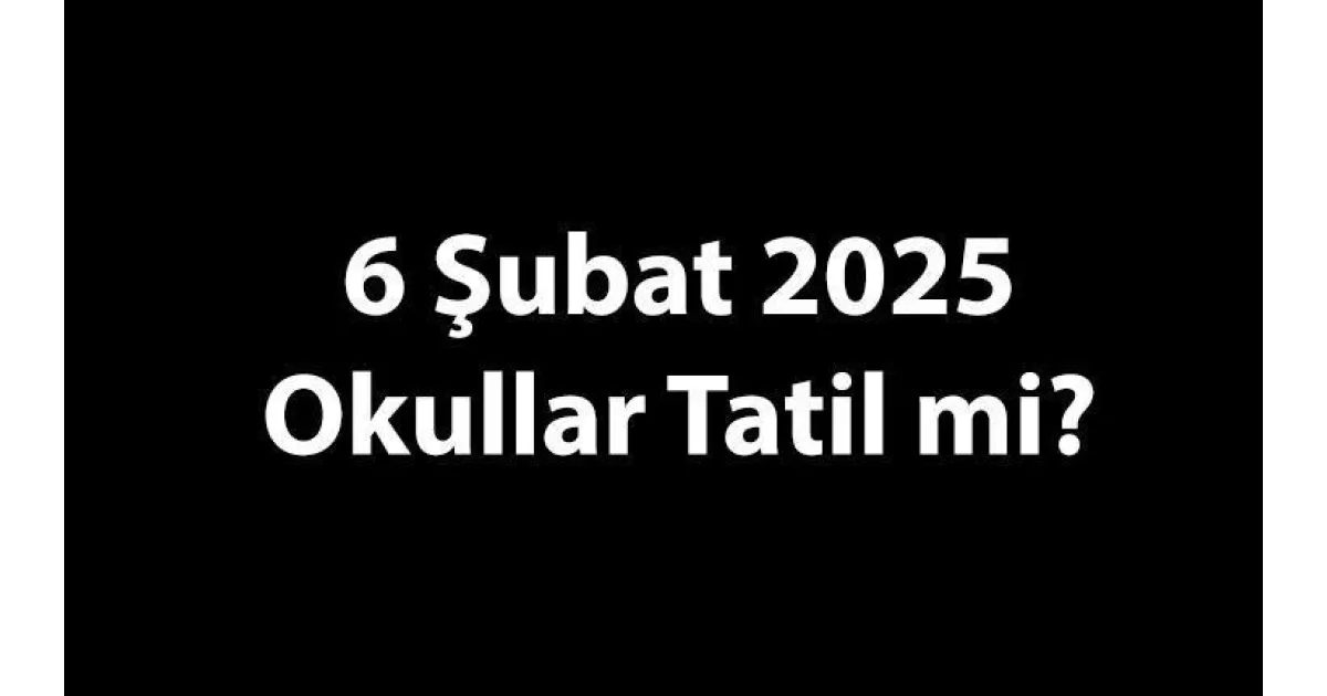 6 ŞUBAT'TA OKULLAR TATİL Mİ? 1. Sınıftan, 12. sınıfa kadar ve üniversitelere 6 Şubat okullar tatil mi oldu? İşte 6 Şubat okulların tatil olduğu iller