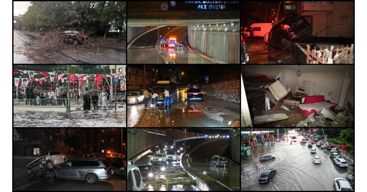 Ankara’da sağanak ve fırtına hayatı olumsuz etkiledi, ulaşım aksadı, sel ve su taşkınları yaşandı.