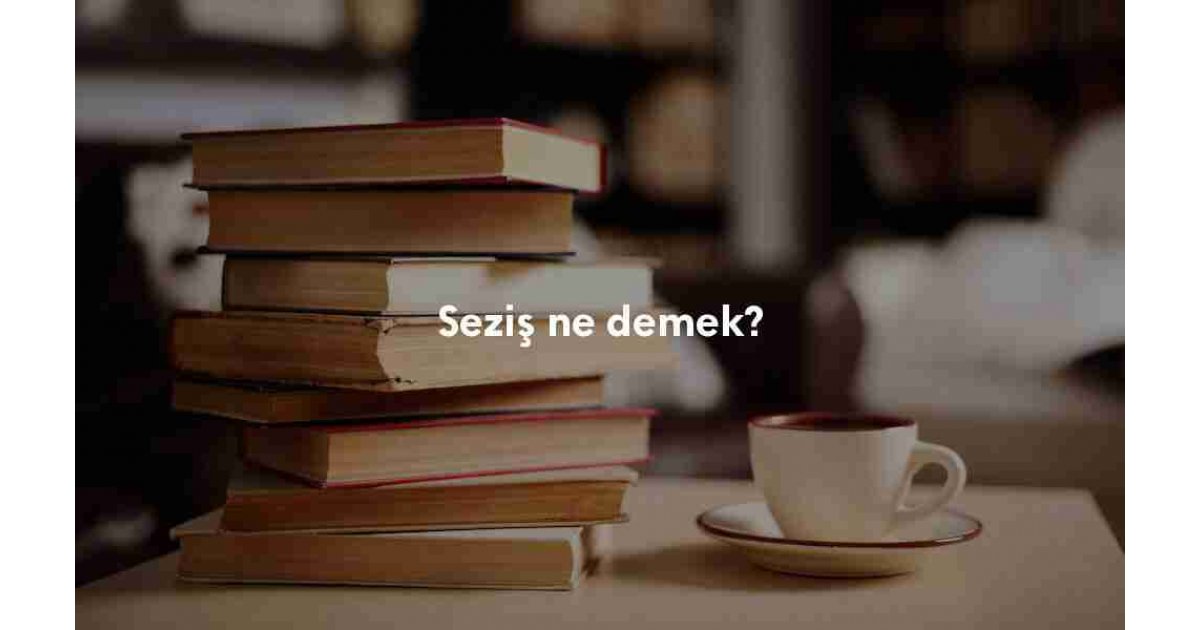 Seziş ne demek? TDK Türkçe sözlük anlamı nedir?