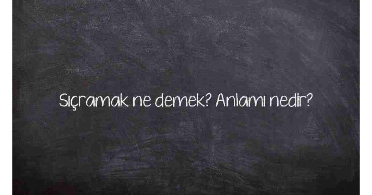 Sıçramak ne demek? Anlamı nedir?