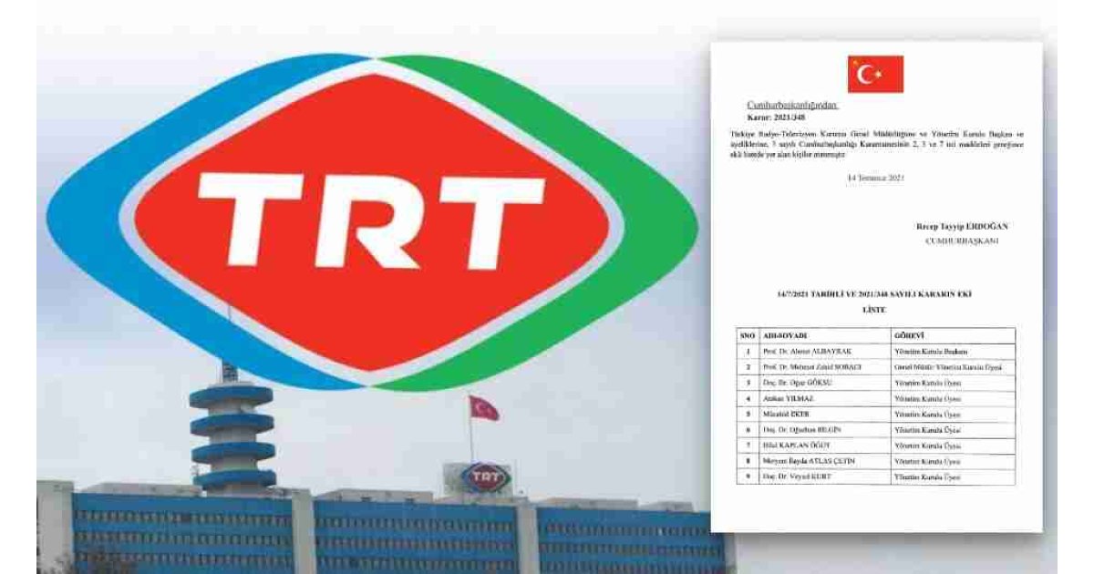 TRT Yönetim Kurulu değişti. İşte yeni TRT Yönetim Kurulu üyeleri...