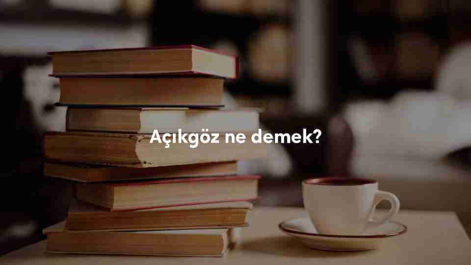 Açıkgöz ne demek? Eş ve zıt anlamlısı nedir? Açıkgöz ile ilgili örnek cümleler...