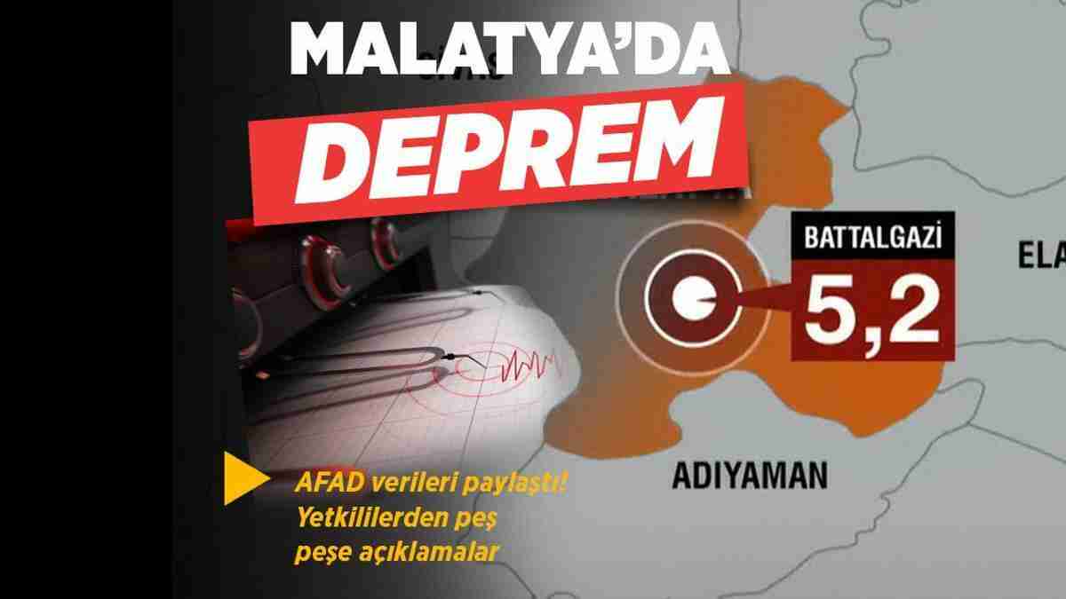 Son dakika... Malatya'da 5.2 büyüklüğünde deprem! AFAD'dan ilk açıklama 