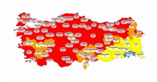 Güncel Türkiye risk haritası açıklandı! Yeni tedbirler ne zaman uygulanacak? Güncel Türkiye risk haritası açıklandı! Yeni tedbirler ne zaman uygulanacak?