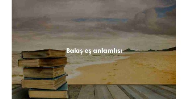 Bakış ne demek? Bakış anlamı nedir?