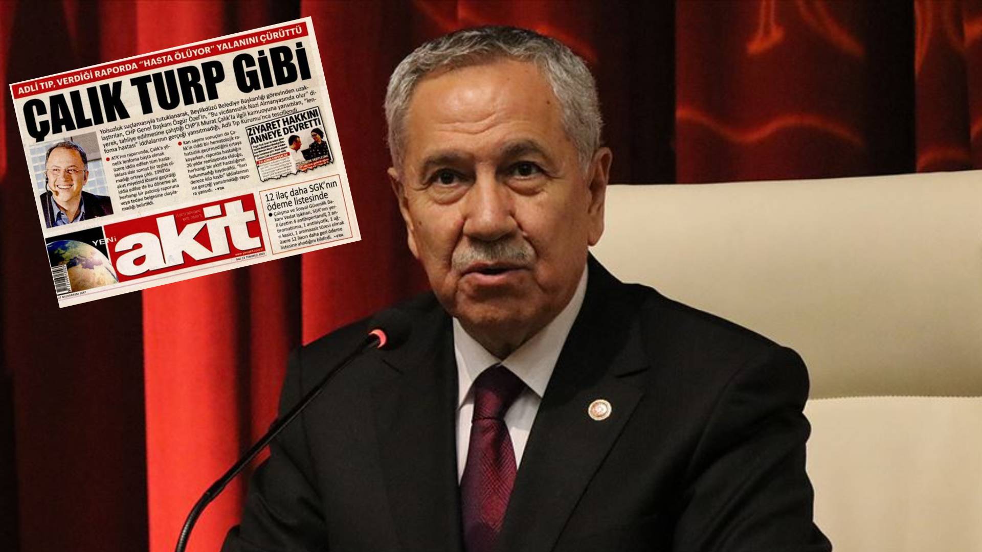 Bülent Arınç ile Yeni Akit arasında Murat Çalık tartışması yaşandı; gazete ahlâktan ve edepten yoksun olarak eleştirildi.