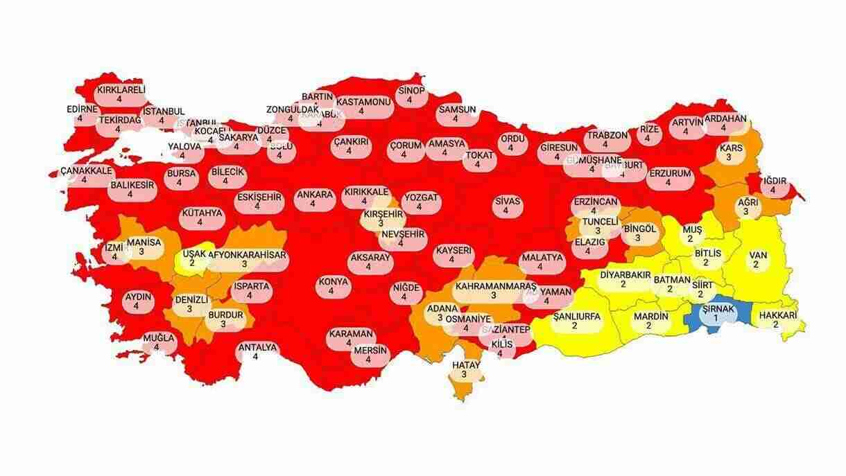Güncel Türkiye risk haritası açıklandı! Yeni tedbirler ne zaman uygulanacak? Güncel Türkiye risk haritası açıklandı! Yeni tedbirler ne zaman uygulanacak?