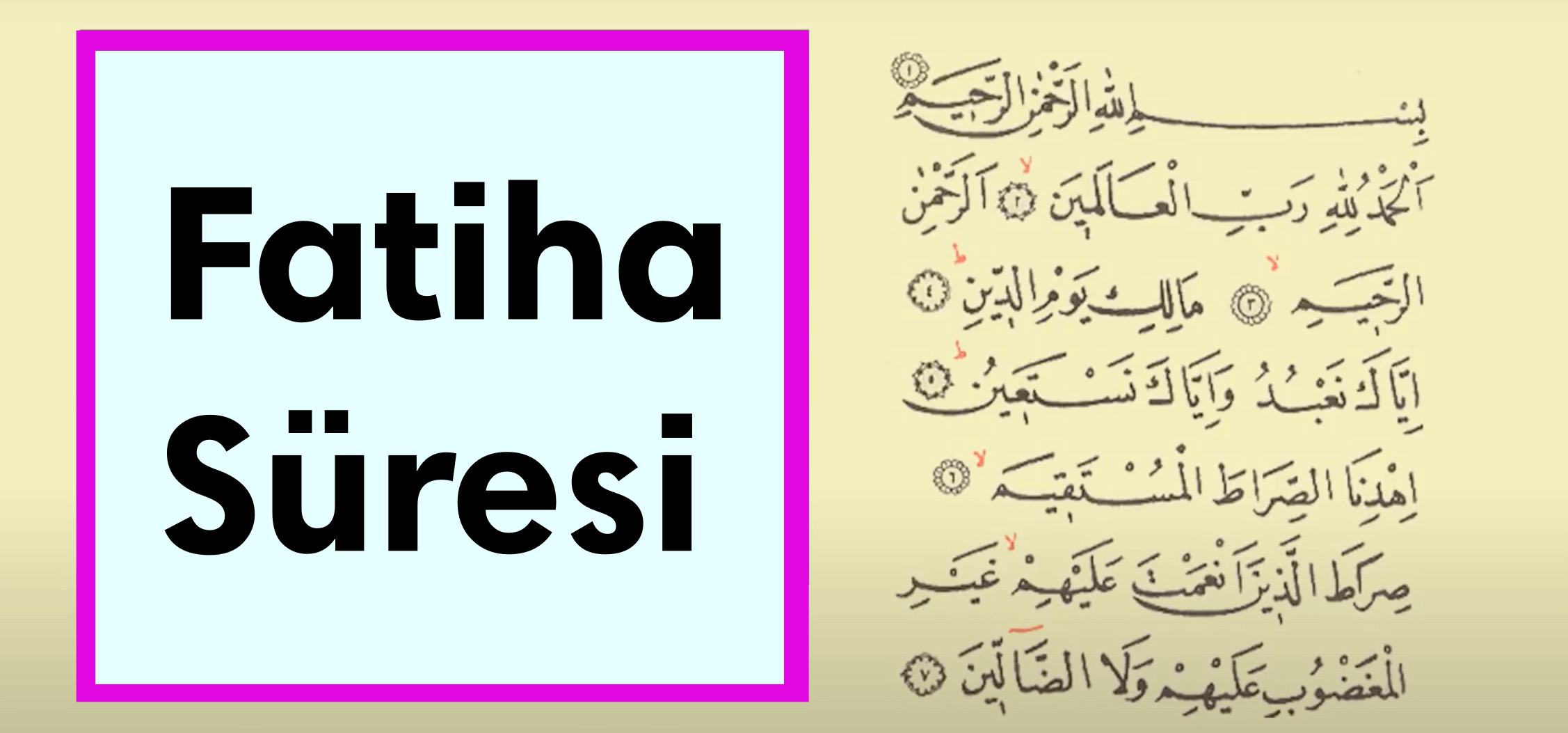 Fatiha Suresi Fatiha Suresi