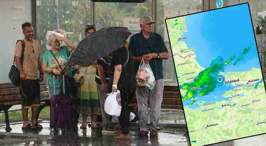 SON DAKİKA Meteoroloji uyarmıştı! Sağanak yağmur Tekirdağ'dan giriş yaptı