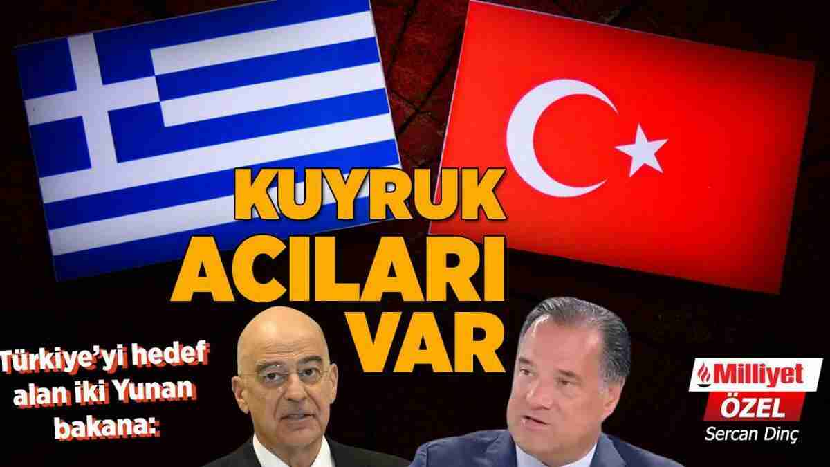 Türkiye'yi tehdit eden Yunan bakanlar Dendias ve Georgiadis'e: Kuyruk acıları var!