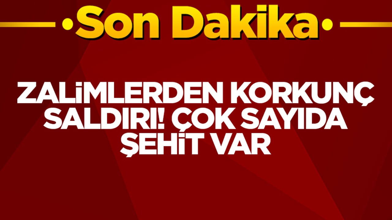 Zalimlerden korkunç saldırı: Çok sayıda şehit var. Son dakika haberi...