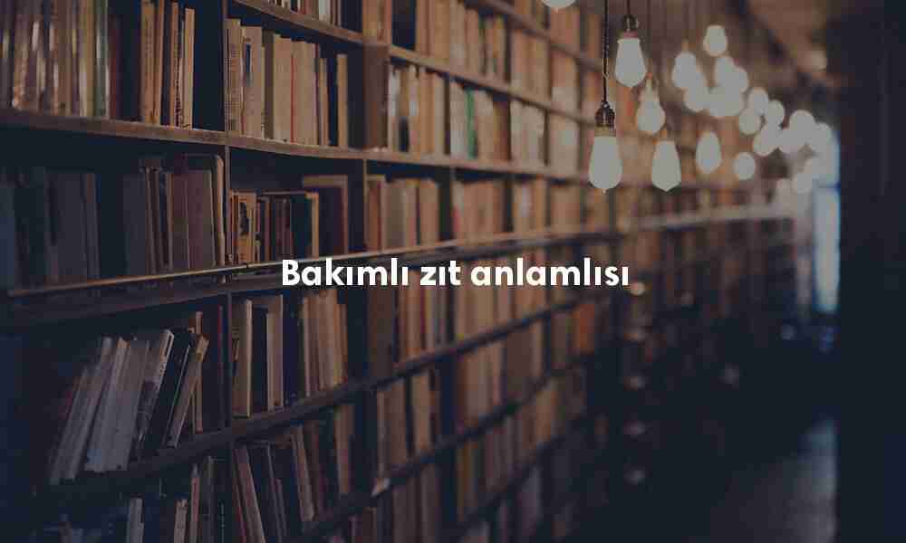 Bakımlı zıt anlamlısı