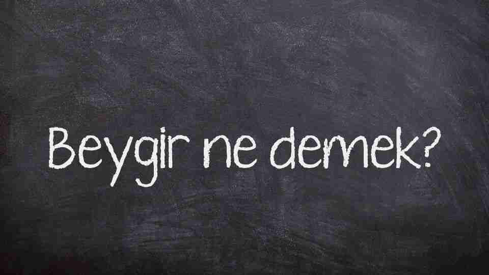 Beygir ne demek?
