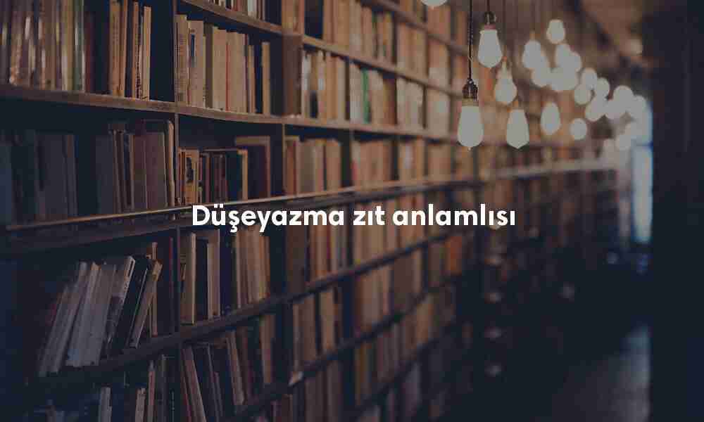 Düşeyazma zıt anlamlısı Düşeyazma zıt anlamlısı