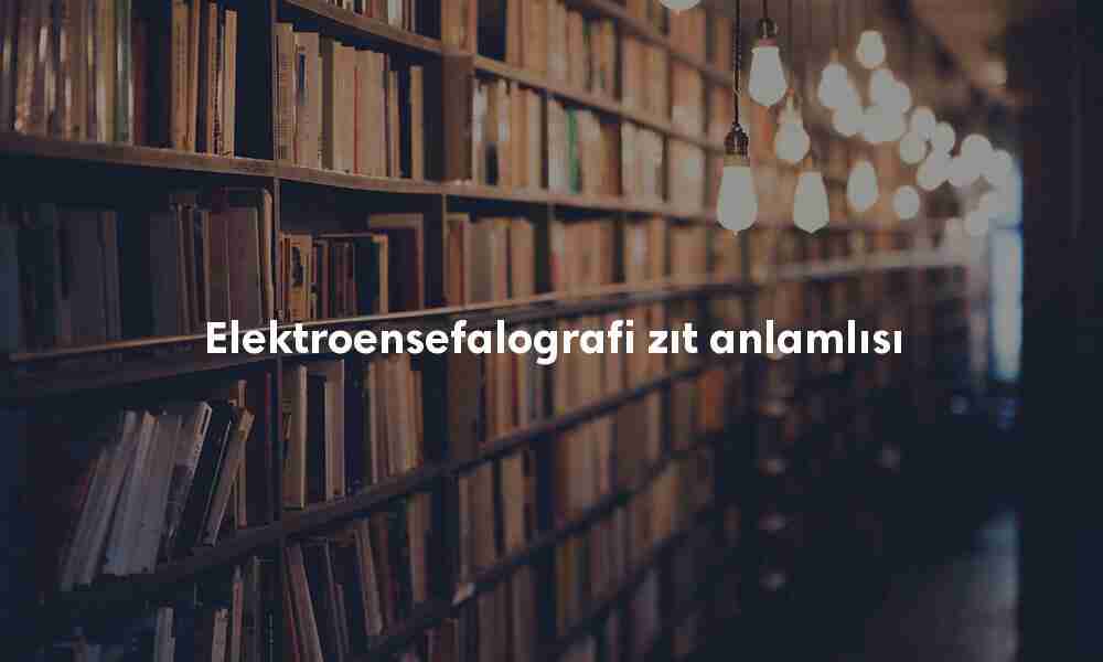Elektroensefalografi zıt anlamlısı
