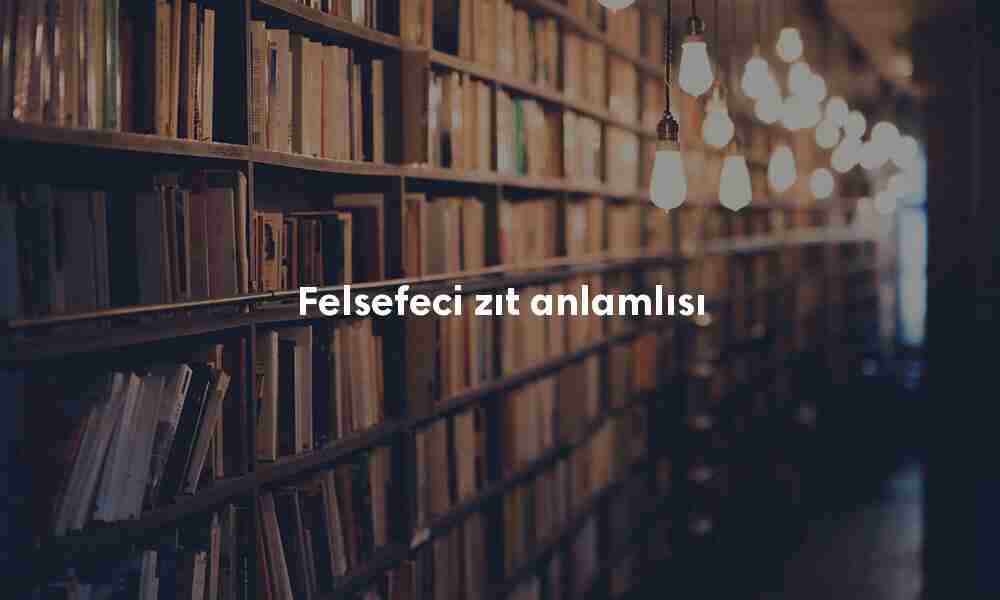 Felsefeci zıt anlamlısı
