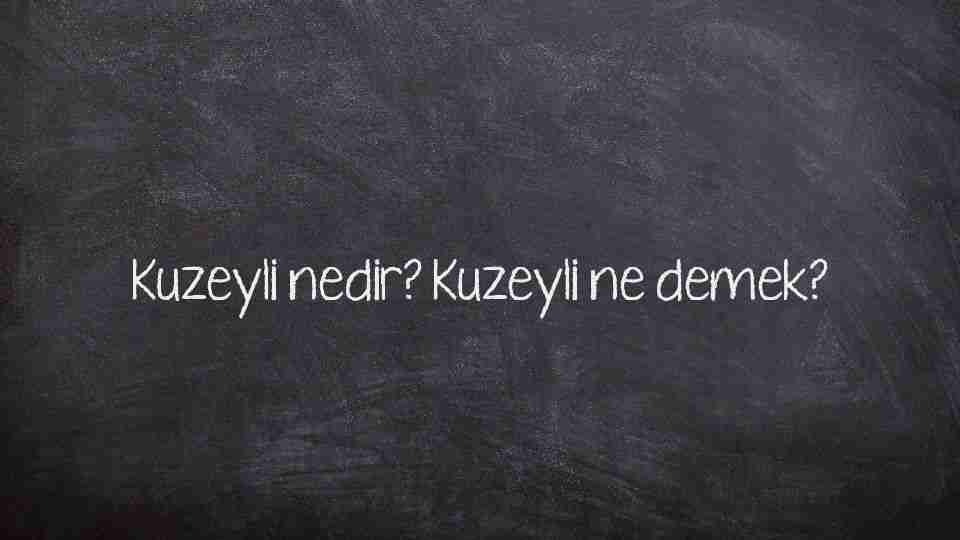 Kuzeyli nedir? Kuzeyli ne demek?