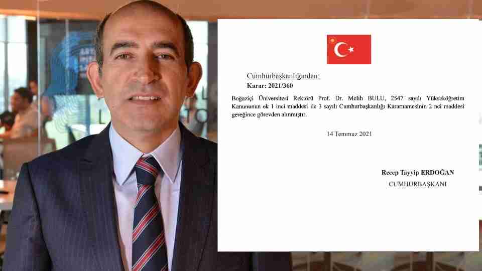 Boğaziçi Üniversitesi Rektörü Prof. Dr. Melih Bulu görevden alındı Boğaziçi Üniversitesi Rektörü Prof. Dr. Melih Bulu görevden alındı