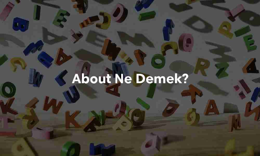 About ne demek?
