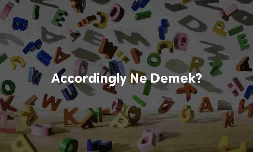 Accordingly ne demek? Accordingly ne demek?