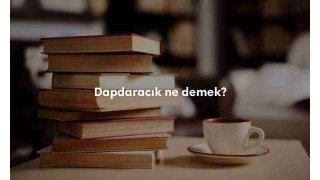 Dapdaracık nedir? Türkçe anlamı ne demek?