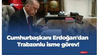 Cumhurbaşkanı Erdoğan, Trabzonlu bir isme yeni bir görev verdi.
