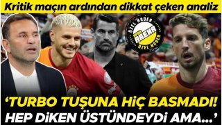 Galatasaray - Hatayspor maçı sonrası dikkat çeken analiz: 'Sürekli diken üstündeydi!' | 'Turbo tuşuna hiç basmadı' 