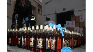 Elazığ'da 5 bin litre sahte içki ele geçirildi
